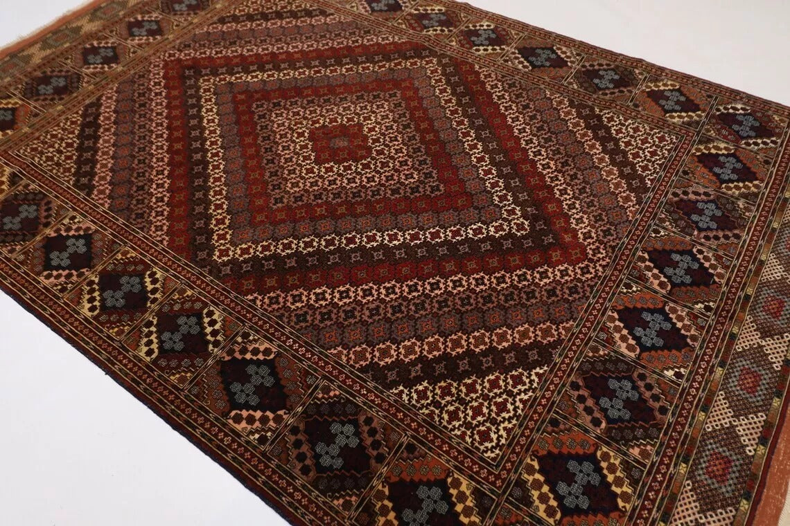 200 x 297 cm | Kabuli Silk Afghan Tribal Hand Knotted Carpet