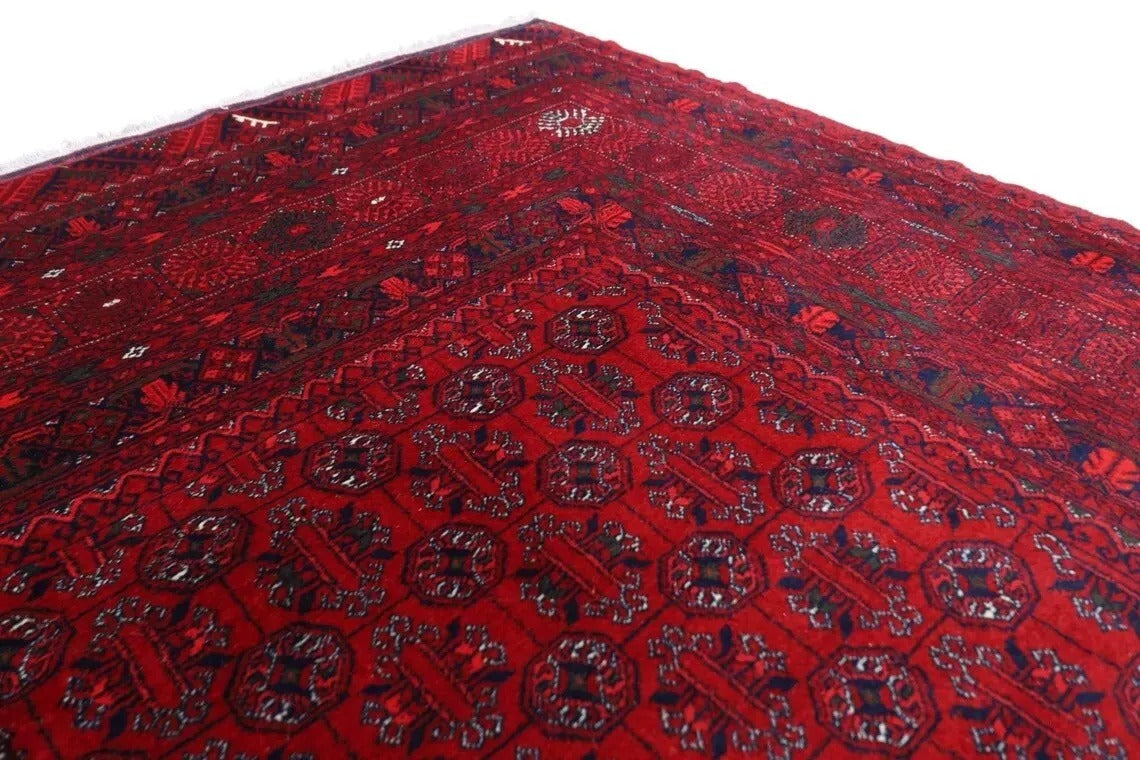 199 x 298 cm | Bokhara Afghan Tribal Hand Knotted Carpet