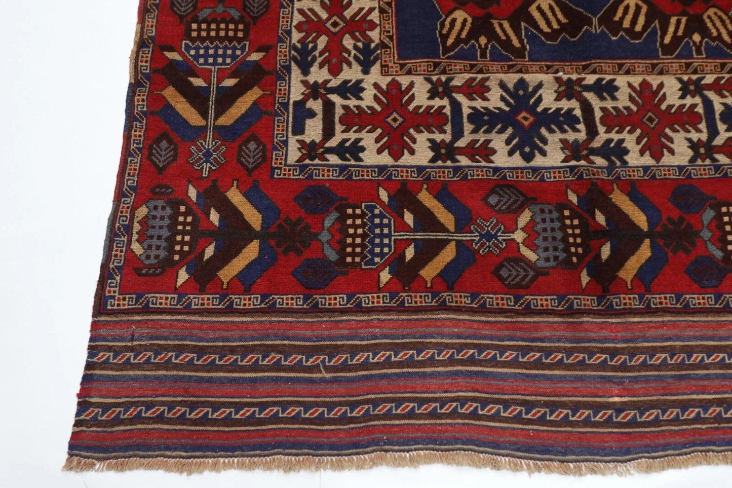 174 x 278 cm | Barjesta Flat Weaved Afghan Tribal Hand Knotted Wool Carpet kilim