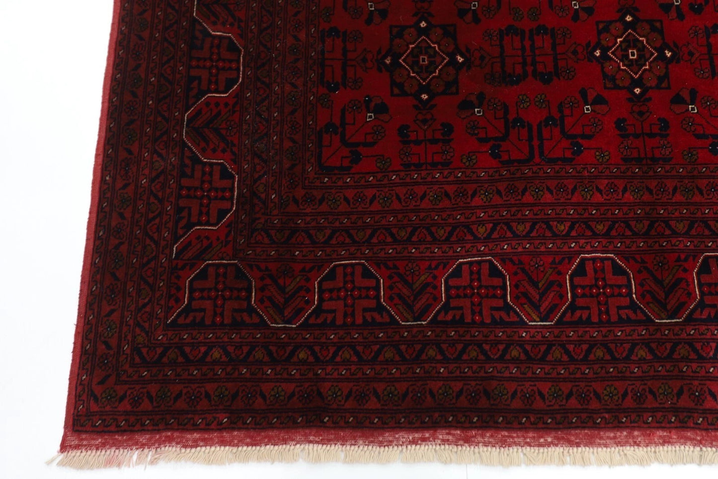 155 x 202 cm | Belgic Tribal Hand Knotted Veg Dye Wool Carpet
