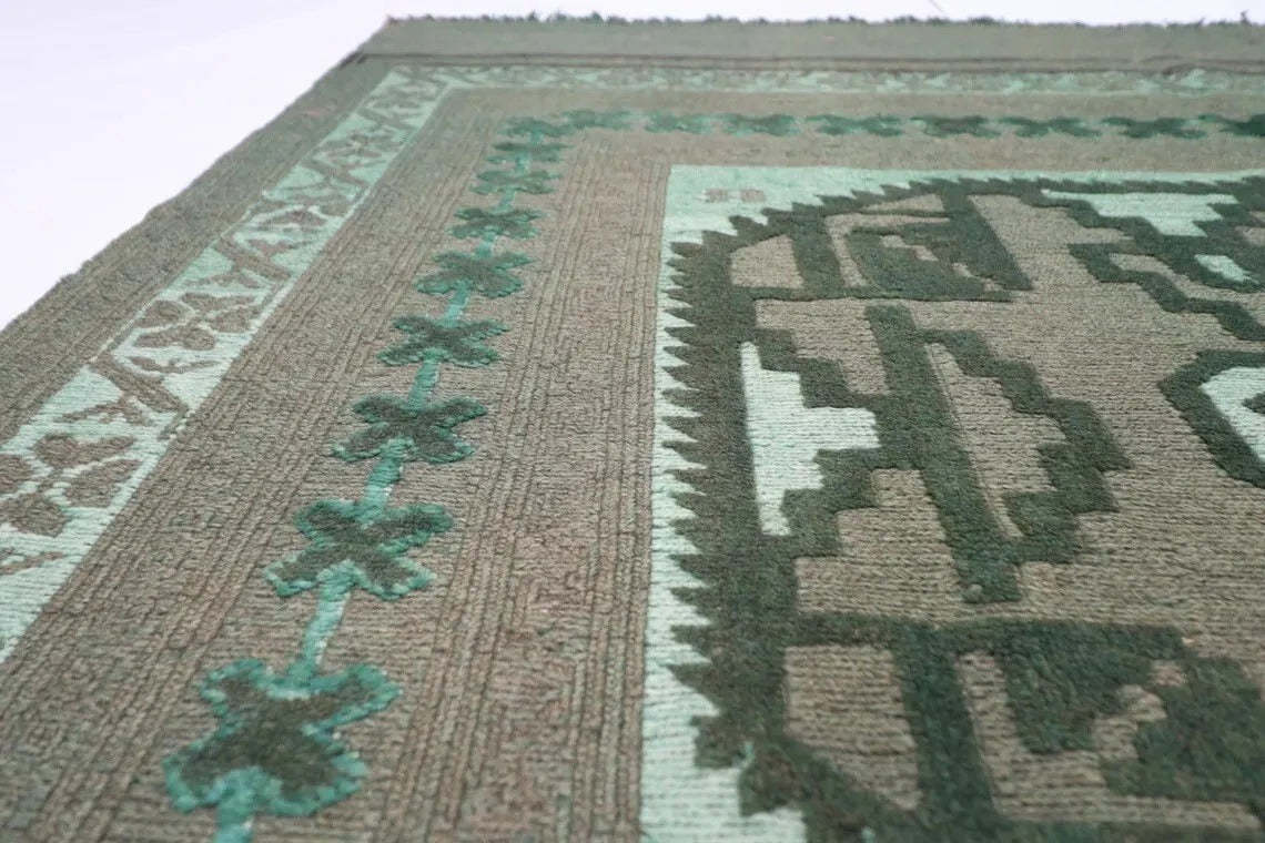 182 x 264 cm | Barjesta Flat Weaved Afghan Tribal Hand Knotted Over dye Wool Carpet Kilim