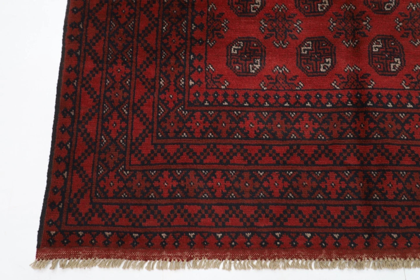 156 x 238 cm | Akja Bokhara Tribal Hand Knotted Veg Dye Wool Carpet