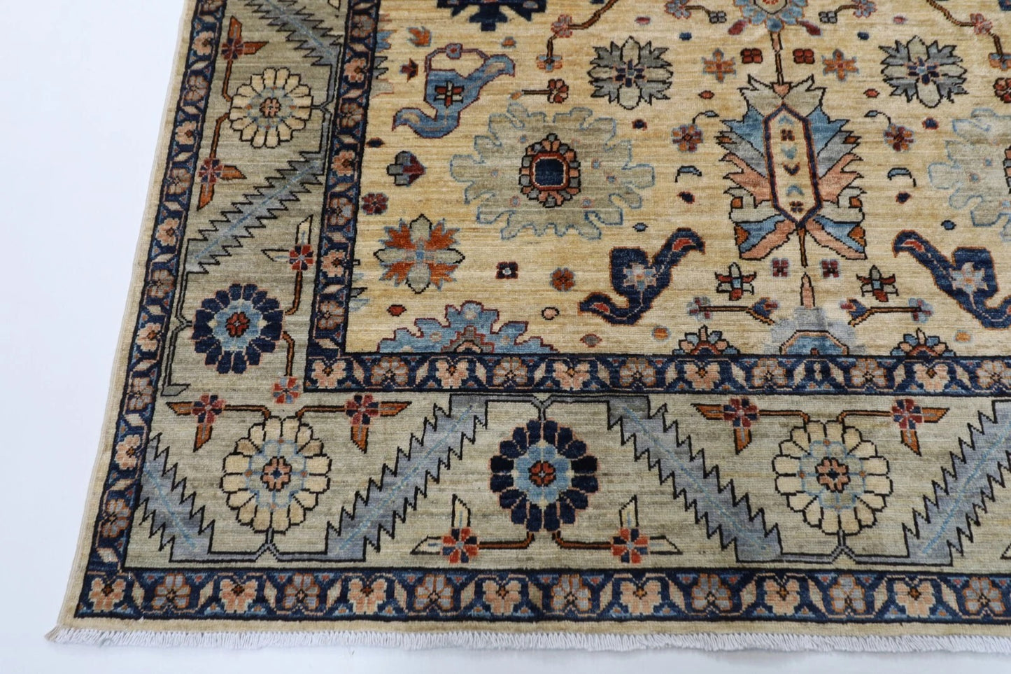 180 x 278 cm |  Bidjar Beige Afghan Tribal Hand Knotted Veg Dye Wool carpet