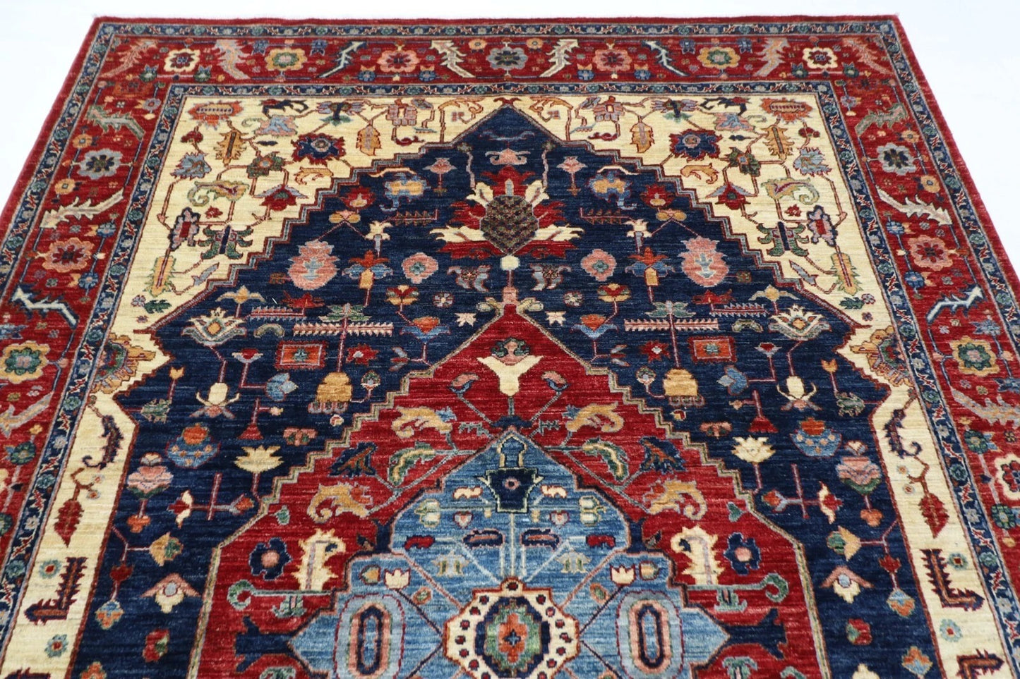 202 x 294 cm | Serapi Afghan Tribal Hand Knotted Carpet