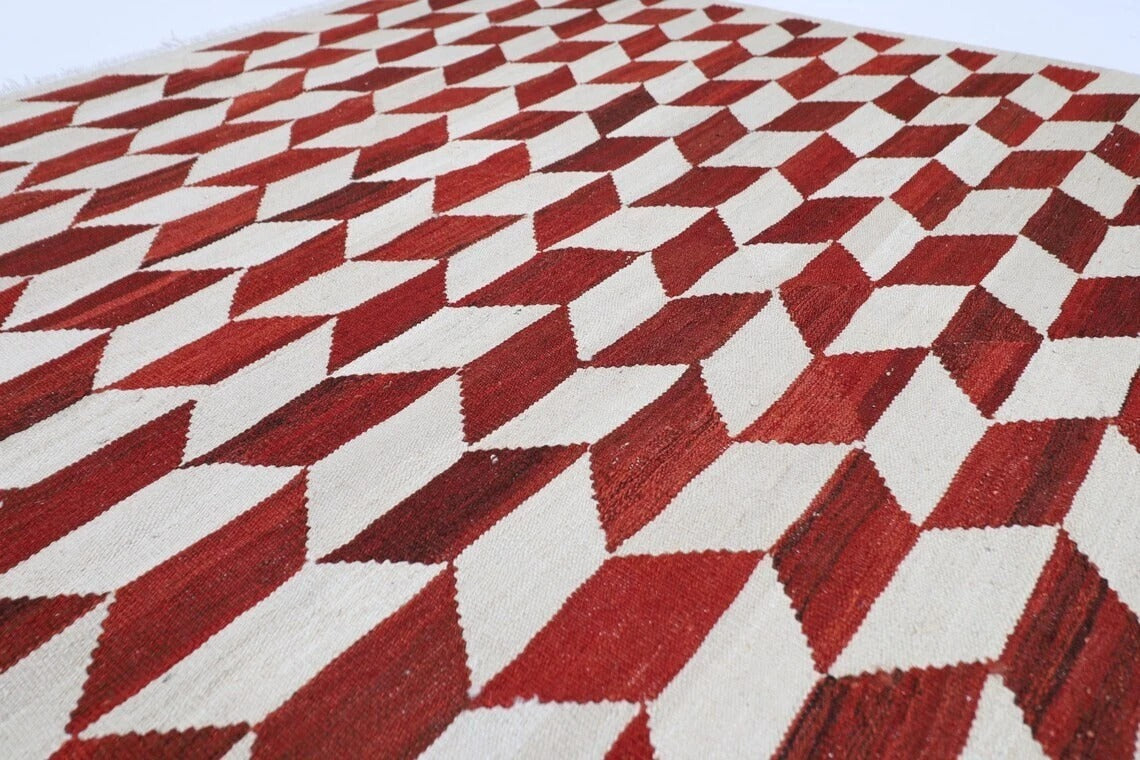 252 x 295 cm | Flat Weaved Afghan Tribal Hand Knotted Kilim