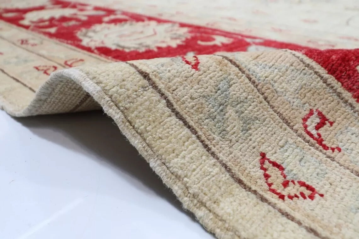 303 x 418 cm | Chobi Beige Afghan Tribal Hand Knotted Carpet