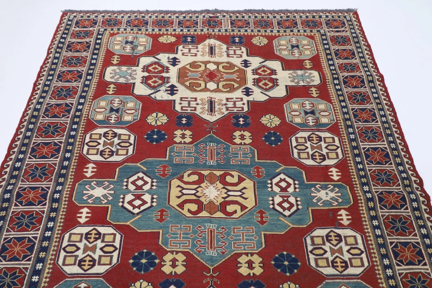 175 x 234 cm | Kilim Afghan Tribal Hand Knotted Veg Dye Wool Carpet