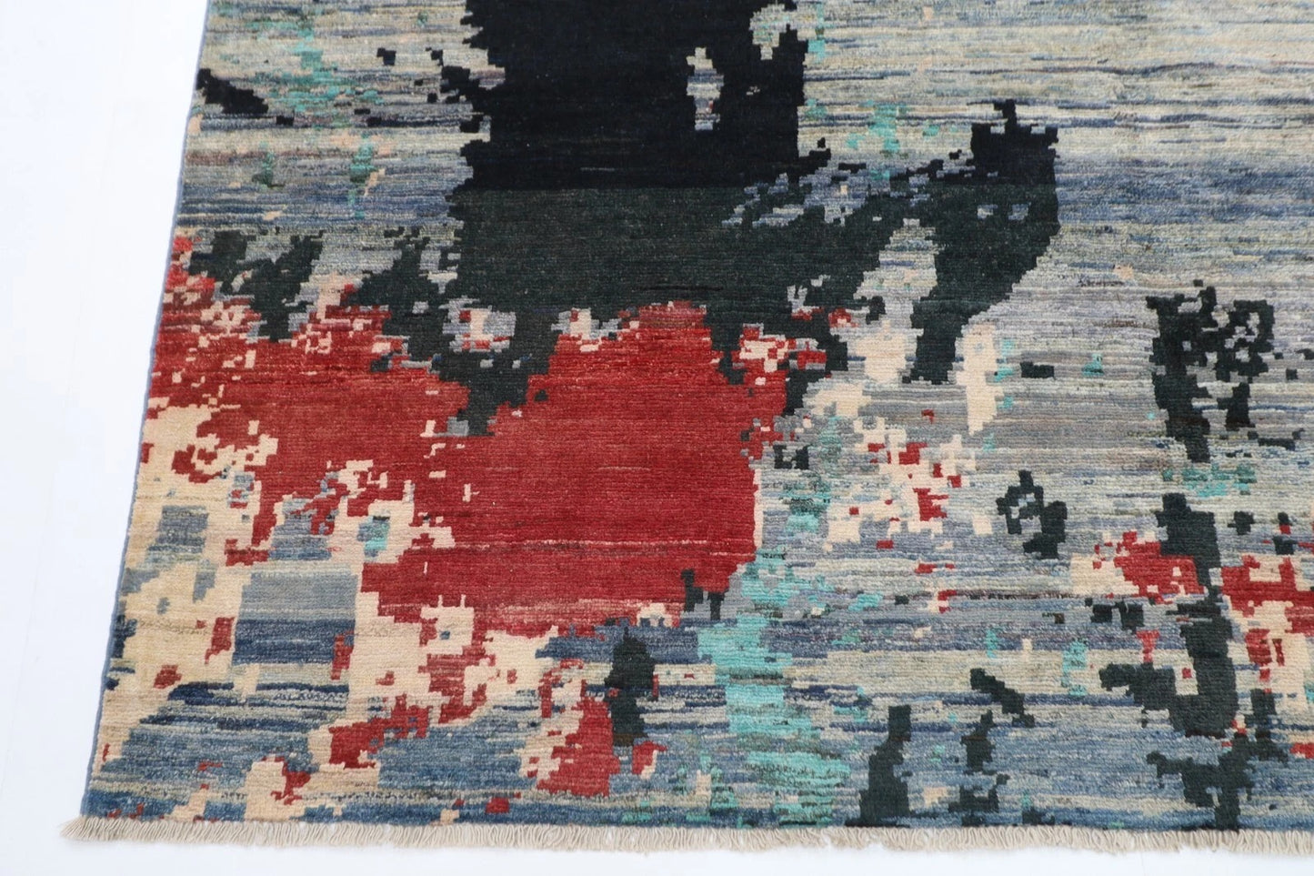 197 x 288 cm | Abstract Afghan Tribal Hand Knotted Carpet
