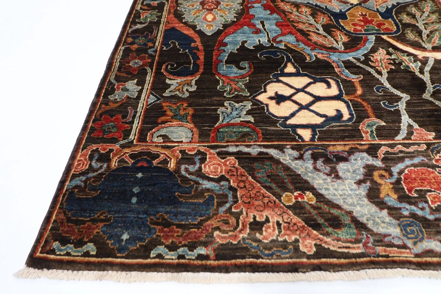 180 x 275 cm | Bidjar Dark Brown Afghan Tribal Hand Knotted Veg Dye Wool carpet