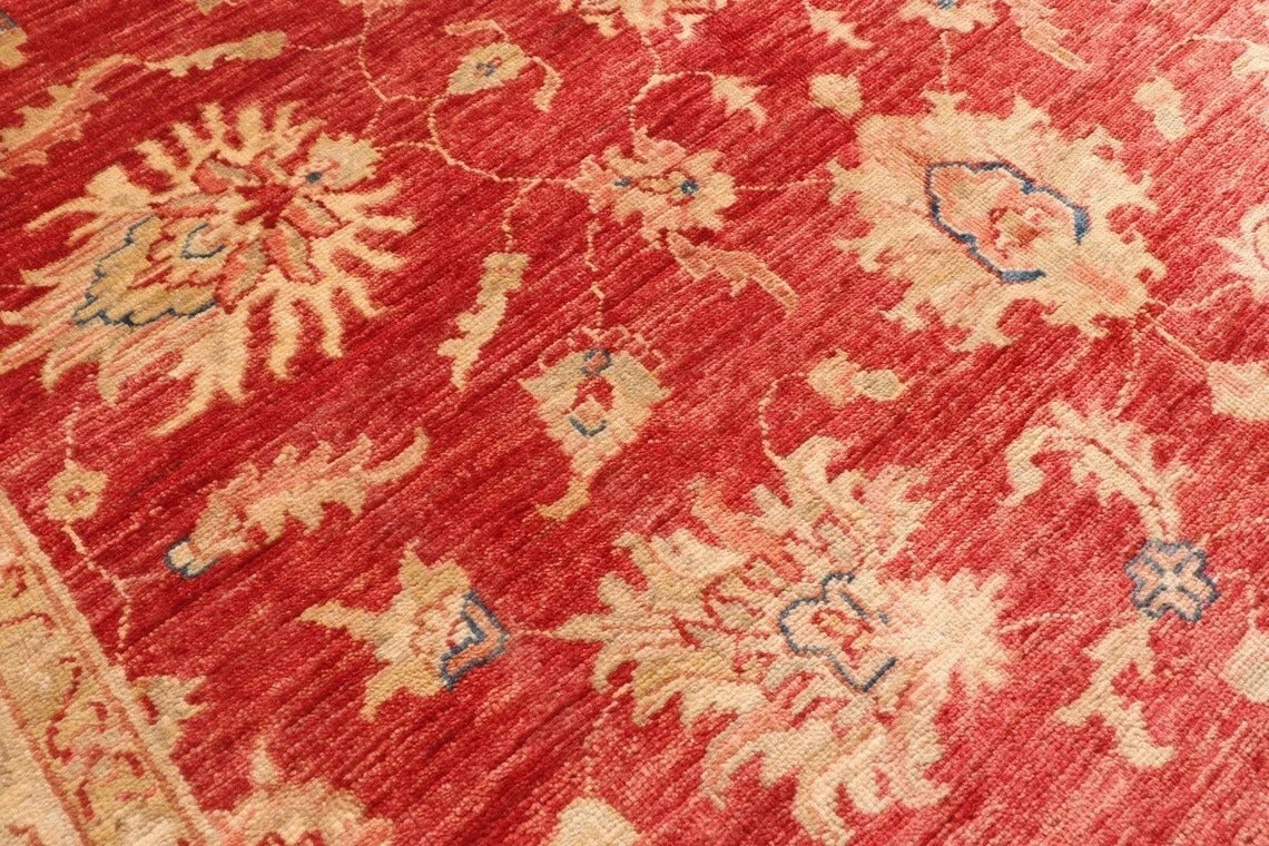150 x 199 cm | Ziegler Tribal Hand Knotted Veg Dye Wool Carpet