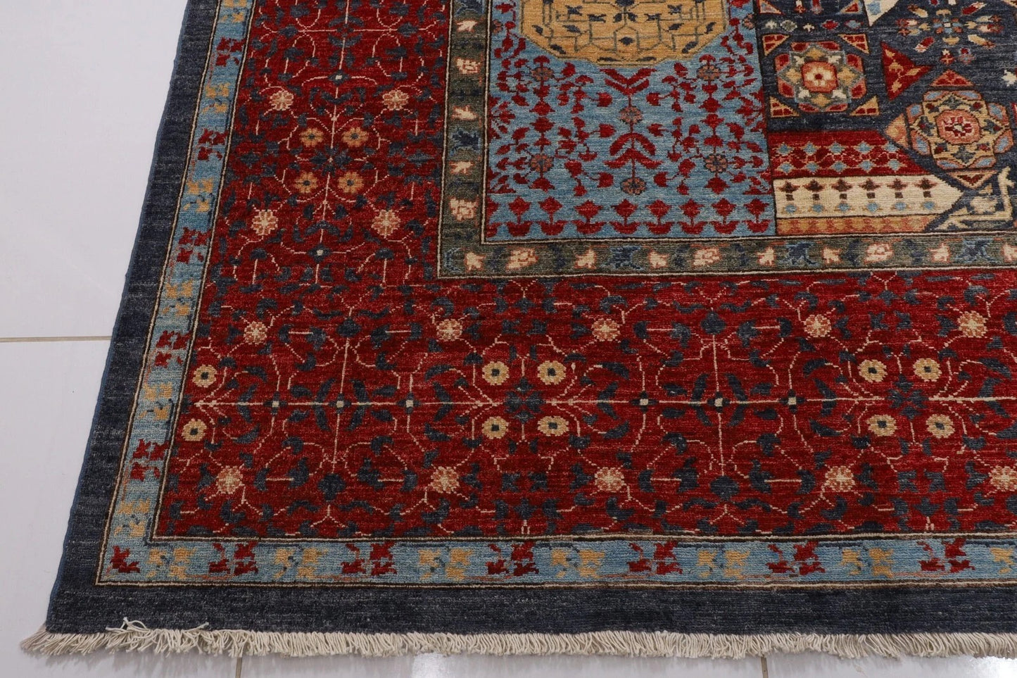 302 x 413 cm | Mamluk Afghan Tribal Hand Knotted Carpet