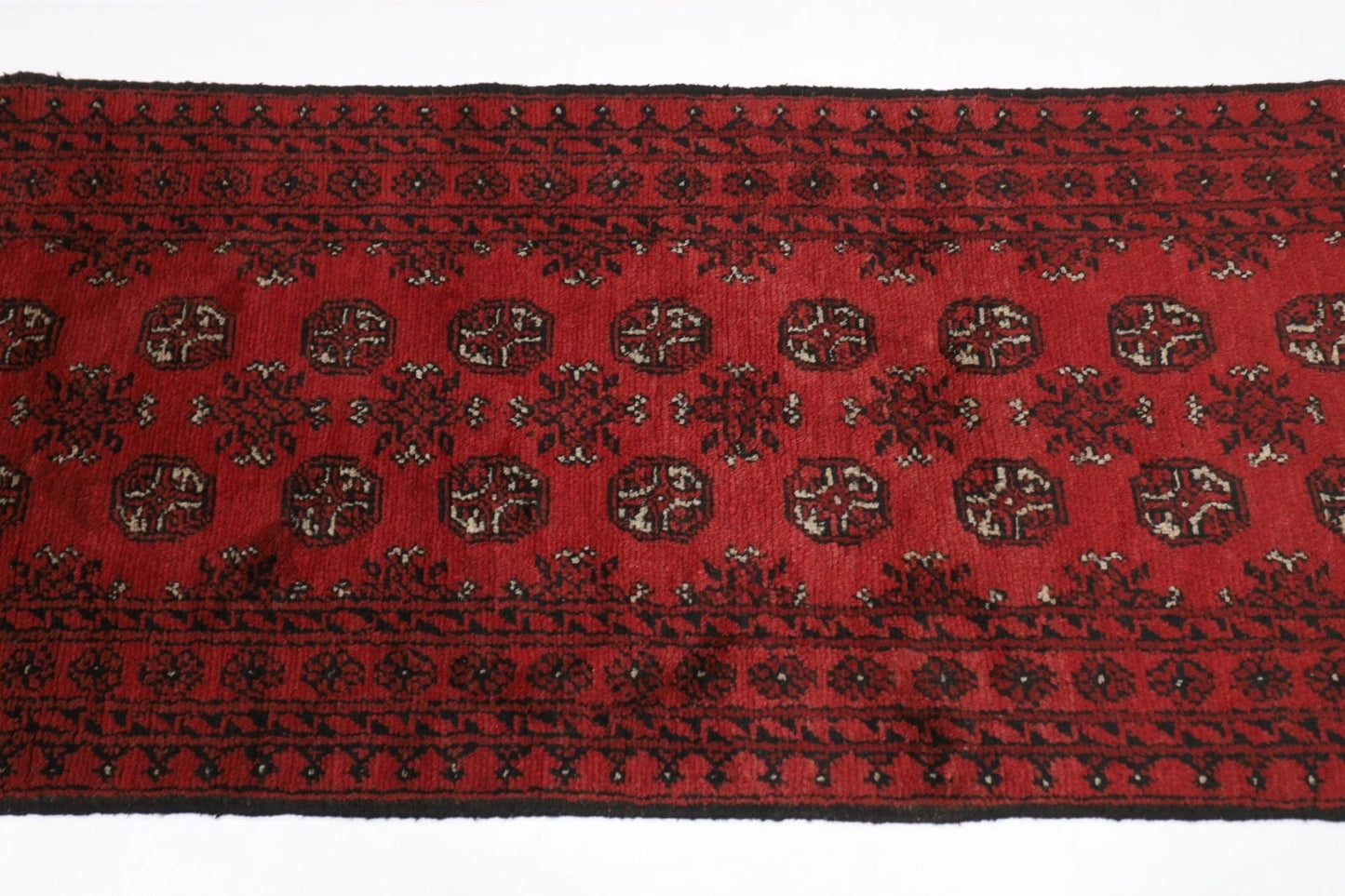 78 x 290 cm | Bokhara Afghan Tribal Hand Knotted Wool Runner