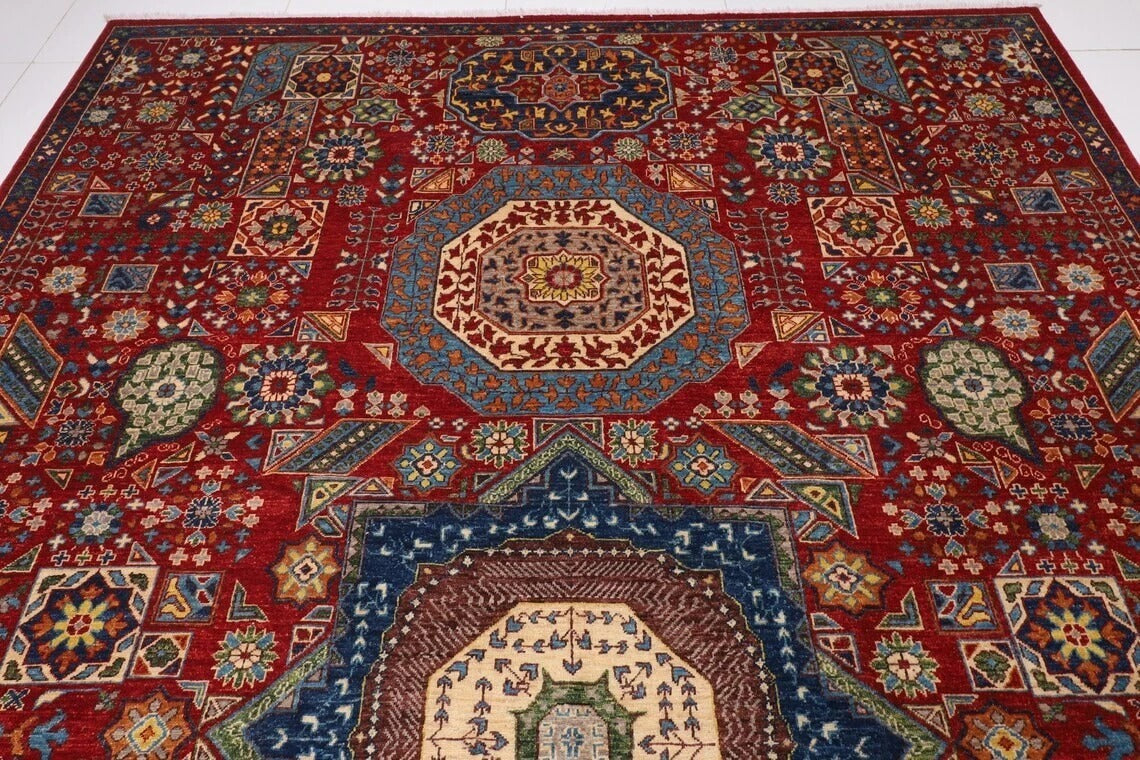 250 x 310 cm | Mamluk Afghan Tribal Hand Knotted Carpet