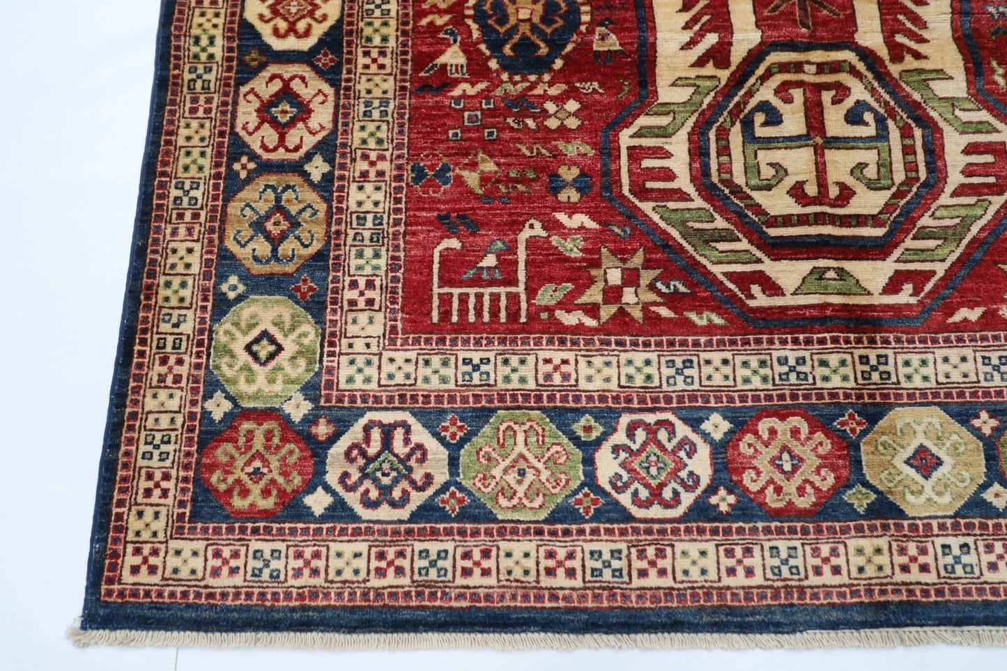 173 x 238 cm | Serapi Afghan Tribal Hand Knotted Veg Dye Wool Carpet