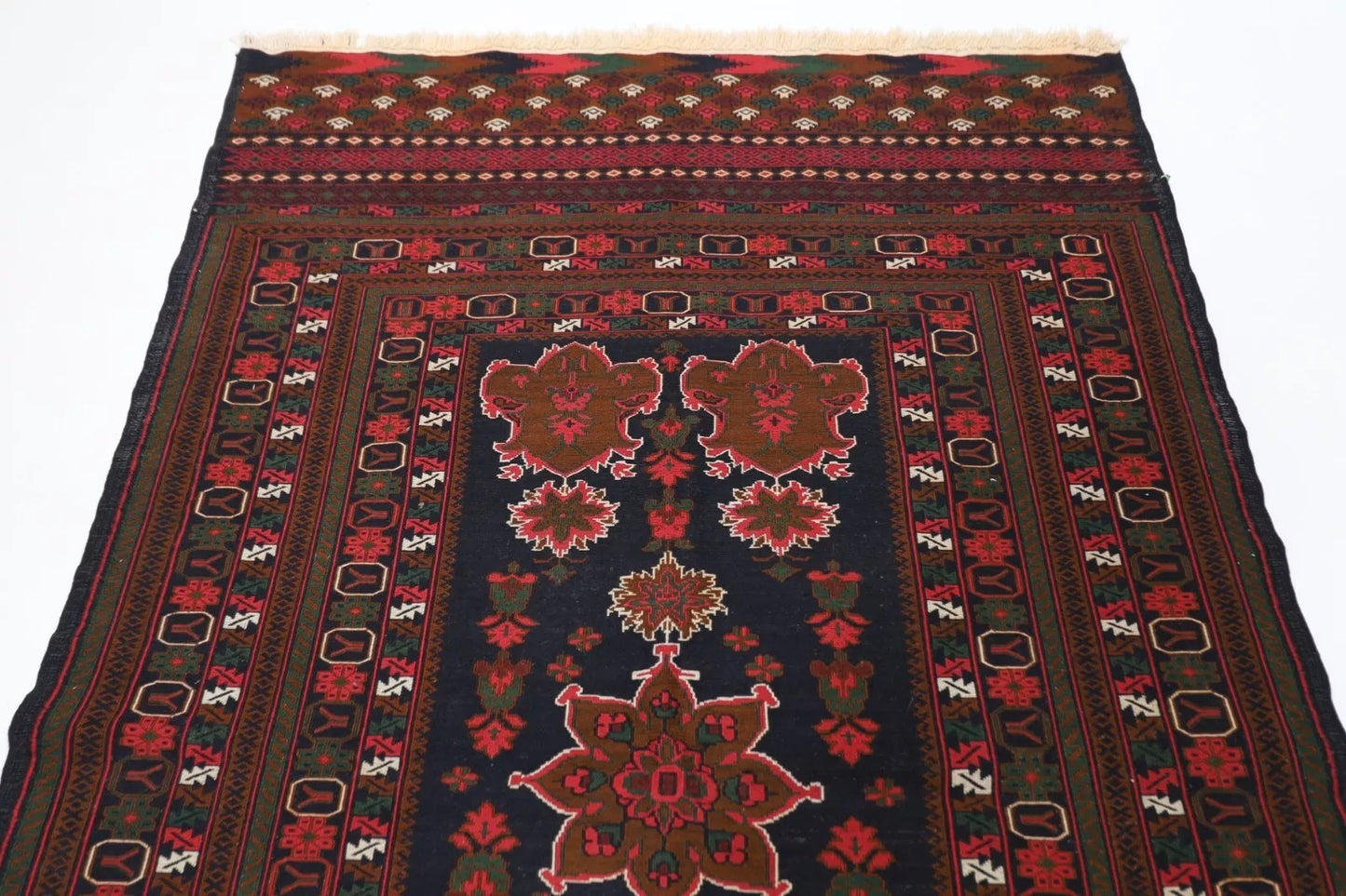 118 x 190 cm | Flat Weave Afghan Tribal Hand Knotted Veg Dye Wool carpet