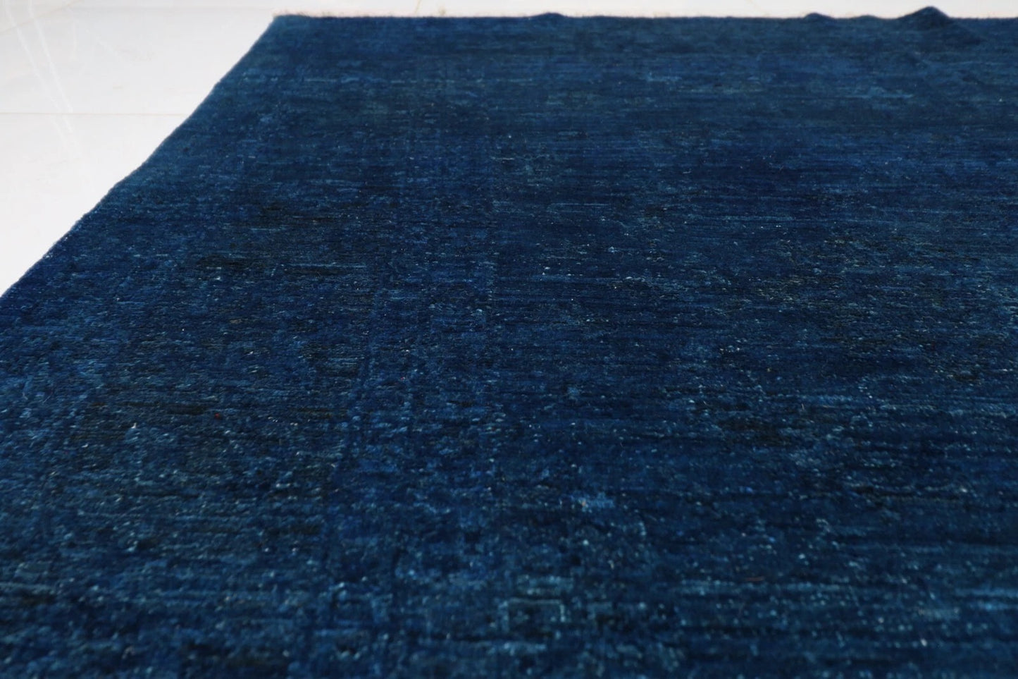 190 x 275 cm | Gabbeh Blue Afghan Tribal Hand Knotted Veg Dye Wool Carpet