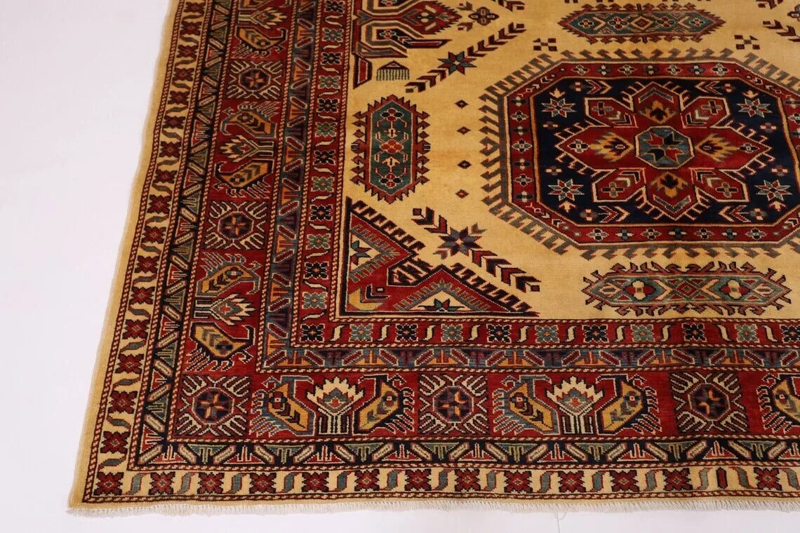 197 x 273 cm | Shirvan Afghan Tribal Hand Knotted Carpet