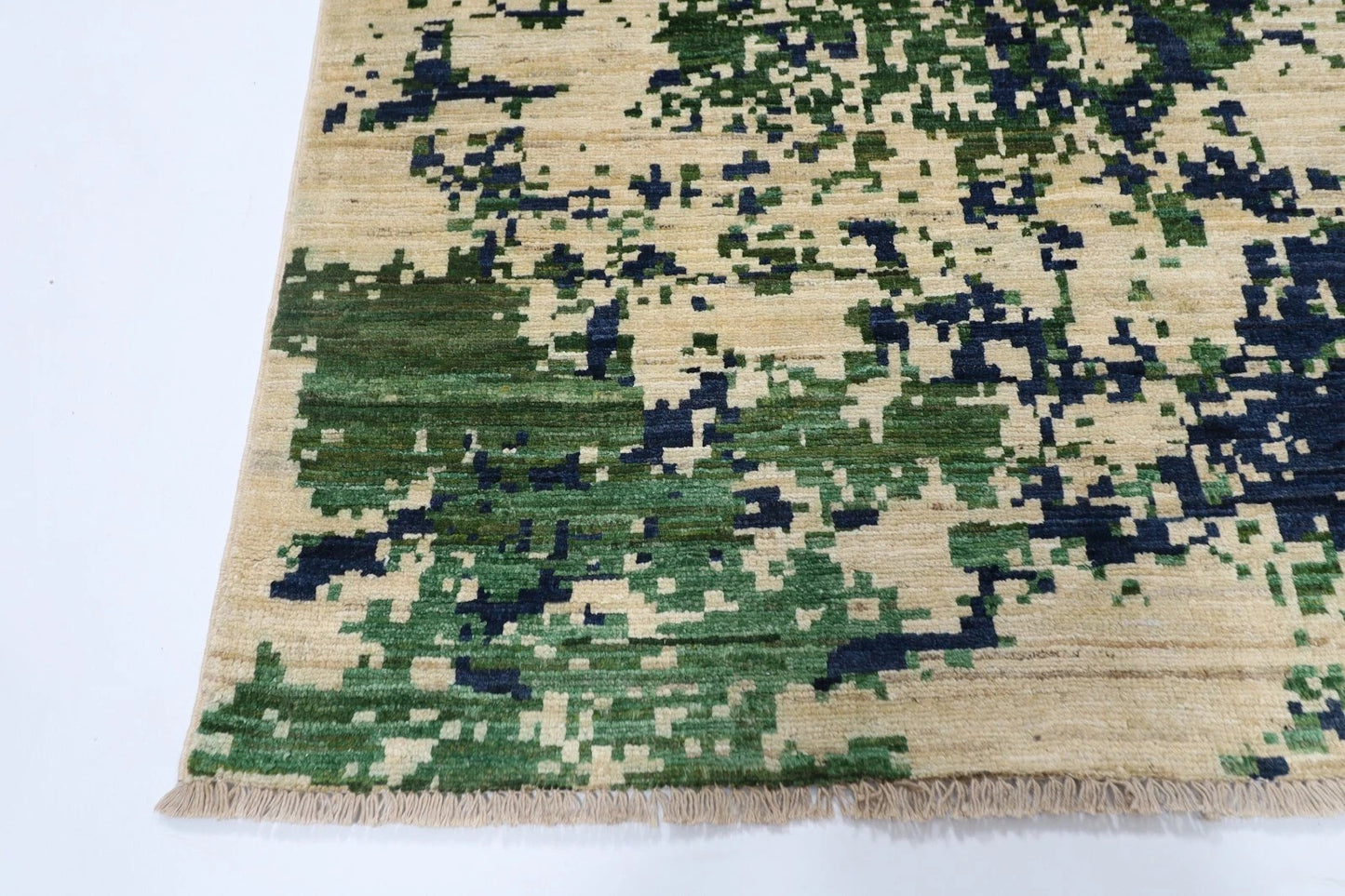 118 x 179 cm | Abstract Afghan Tribal Hand Knotted Veg Dye Wool carpet