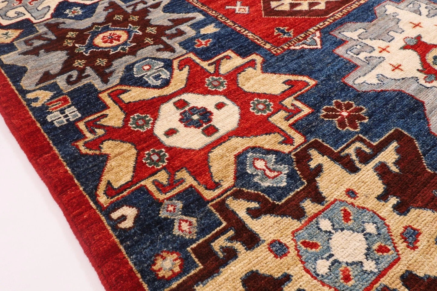 155 x 191 cm | Oushak Afghan Tribal Hand Knotted Veg Dye Wool Carpet