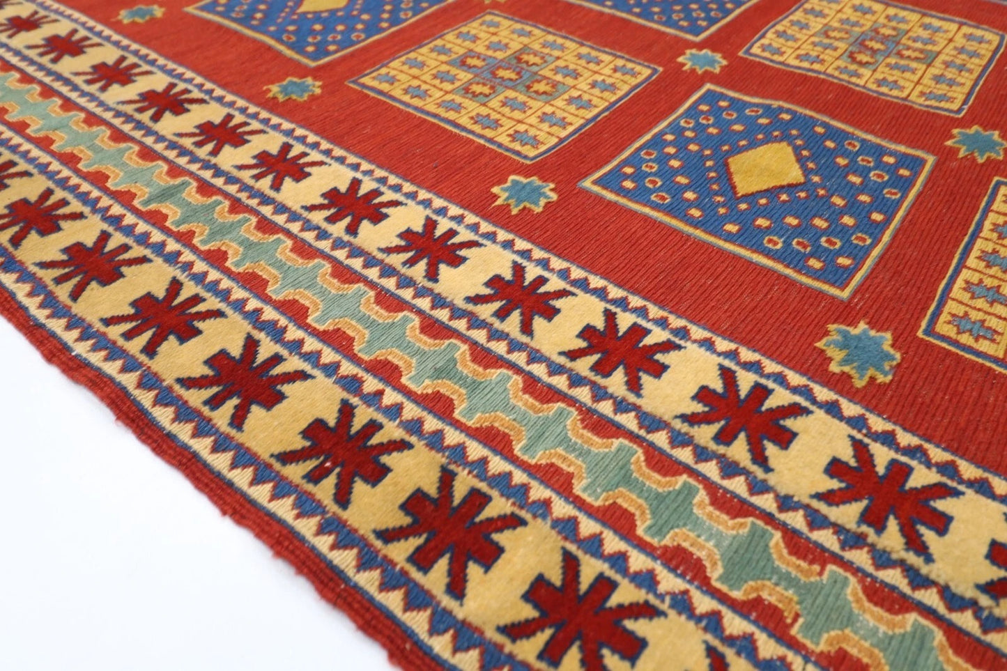 188 x 234 cm | Kilim Afghan Tribal Hand Knotted Veg Dye Wool Carpet