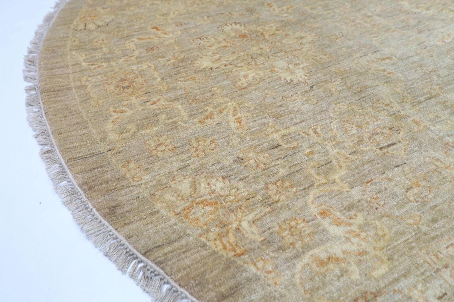 270 x 260 cm | Zeigler Afghan Tribal Hand Knotted Wool Round Carpet