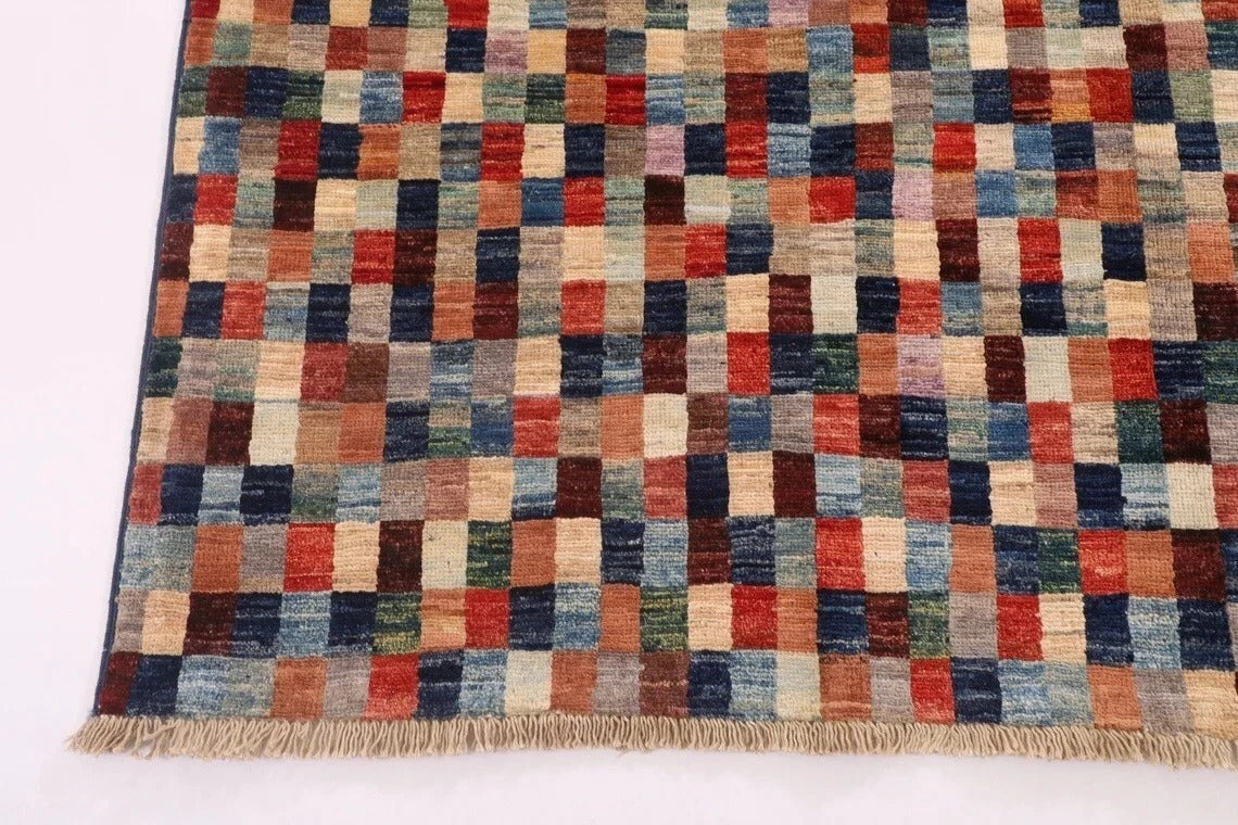 149 x 204 cm | Gabbeh Afghan Tribal Hand Knotted Veg Dye Wool Carpet