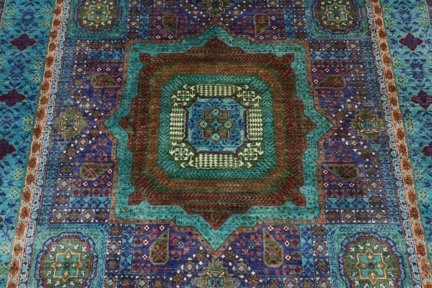 190 x 265 cm |  High Quality Mamluk Purple Afghan Tribal Hand Knotted Veg Dye Wool carpet