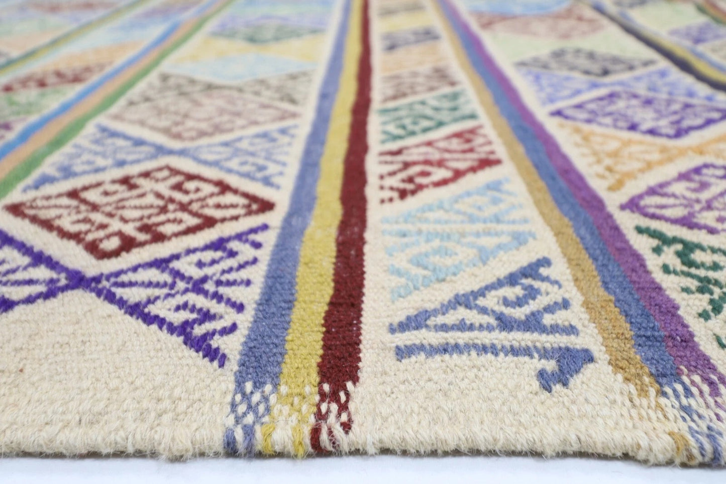 197 x 295 cm | Flat weaved Afghan Tribal Hand Knotted Carpet