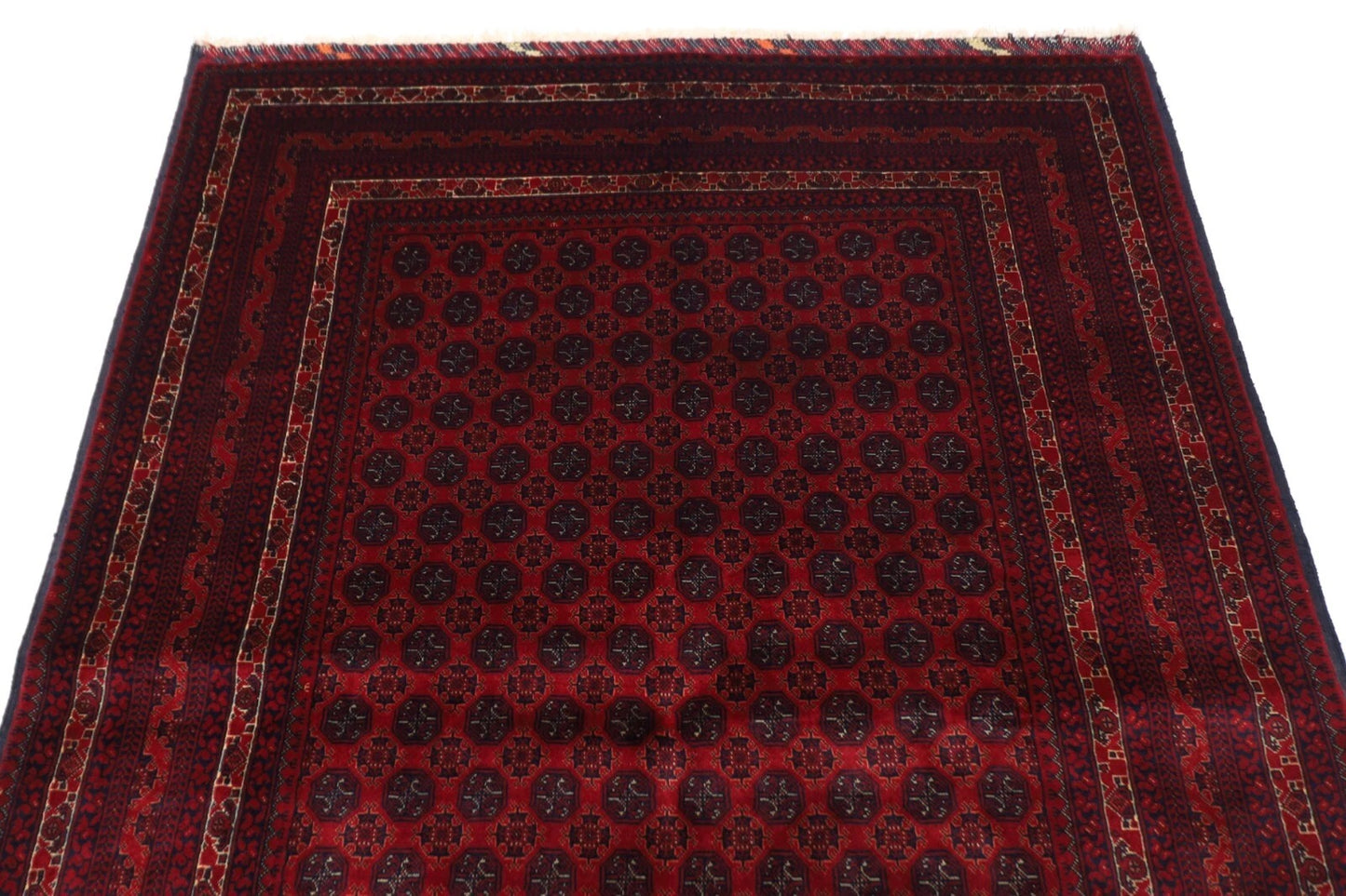 146 x 202 cm | Fine Mori Bokhara Tribal Hand Knotted Veg Dye Wool Carpet