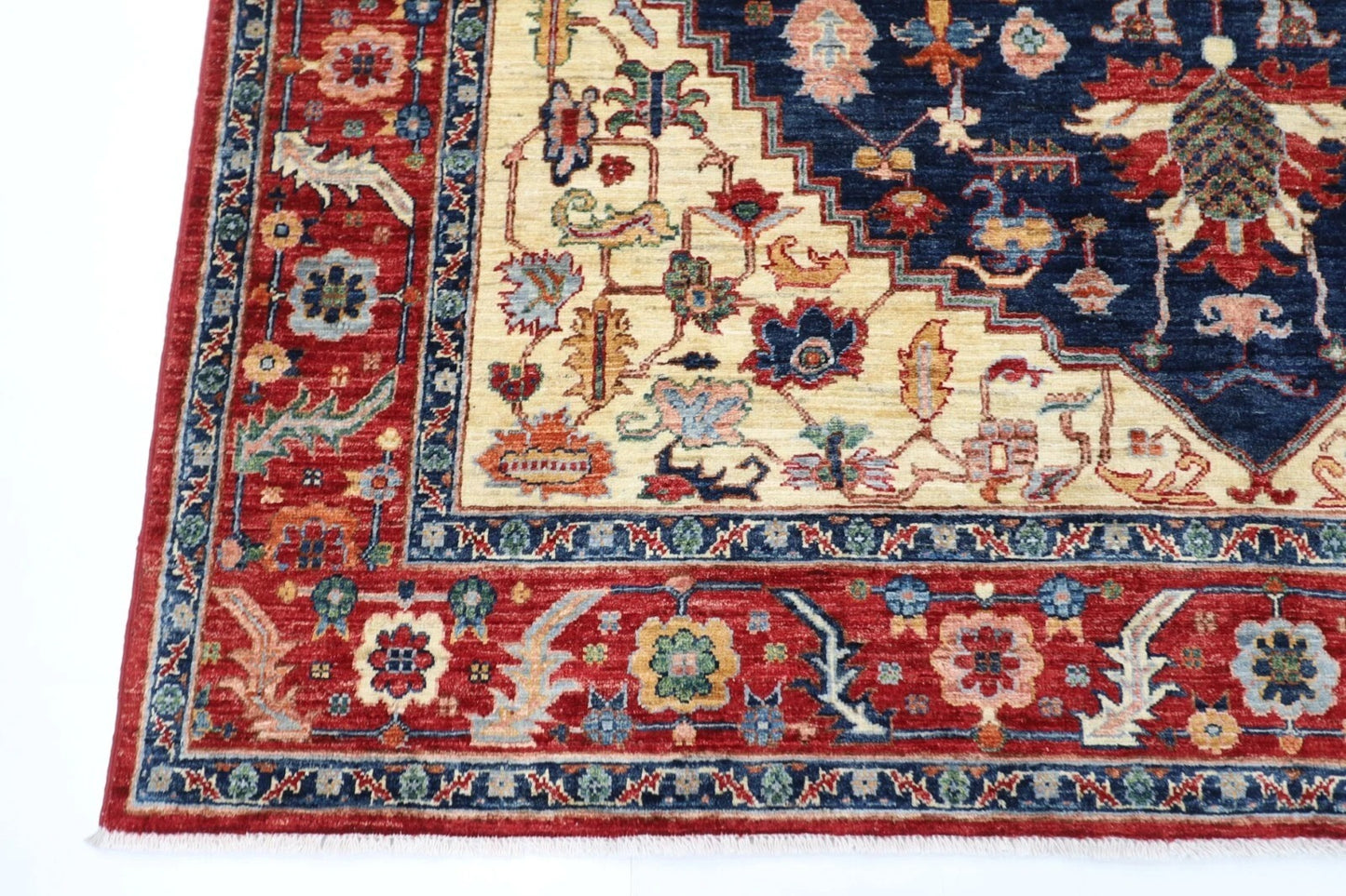 202 x 294 cm | Serapi Afghan Tribal Hand Knotted Carpet