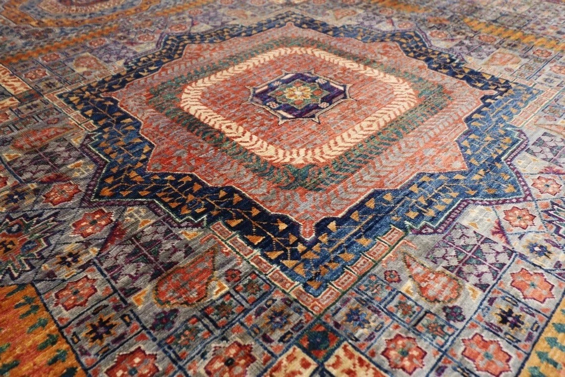 250 x 295 cm | Mamluk Afghan Tribal Hand Knotted Carpet