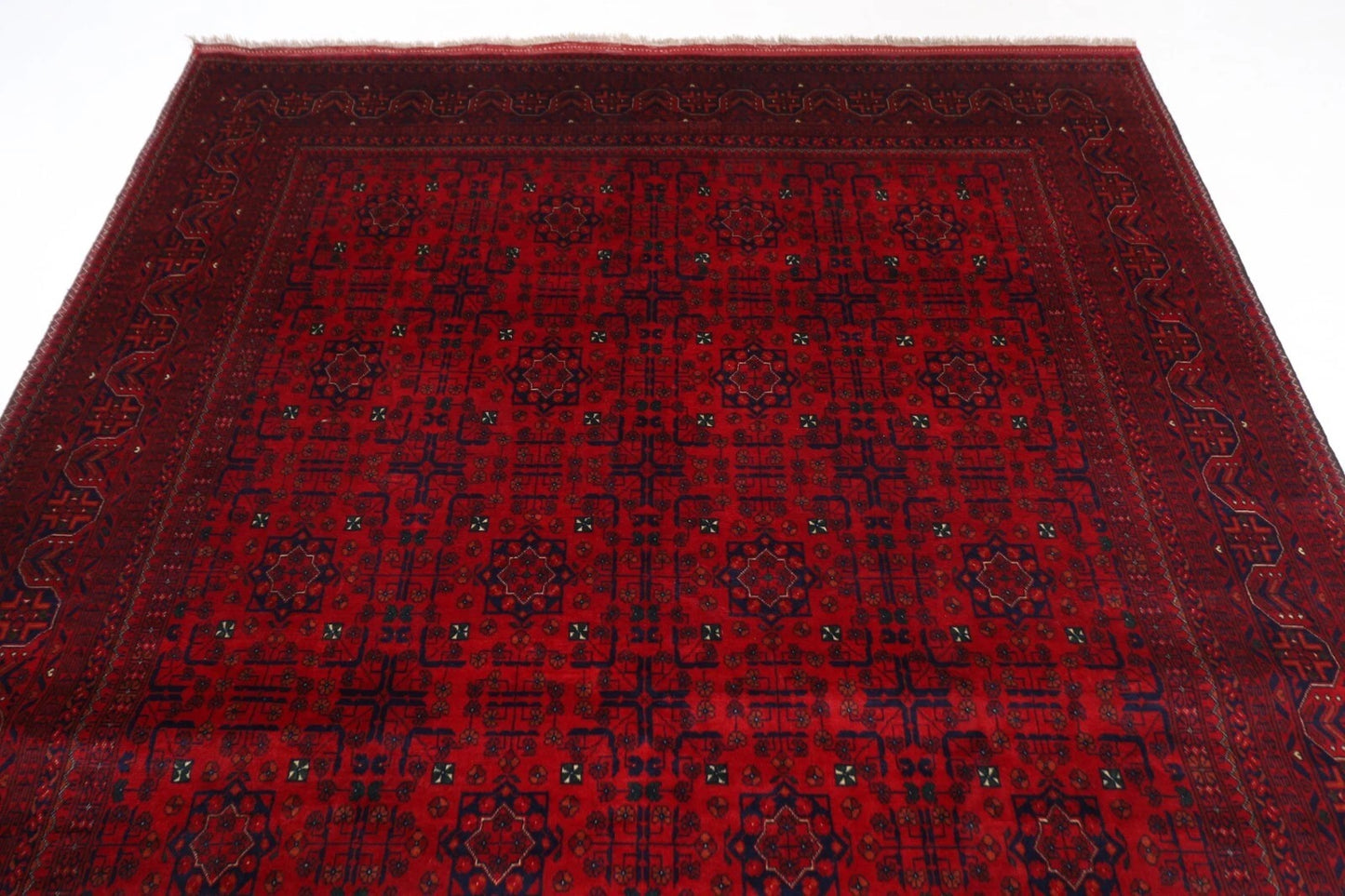 200 x 296 cm | Belgic Afghan Tribal Hand Knotted Carpet