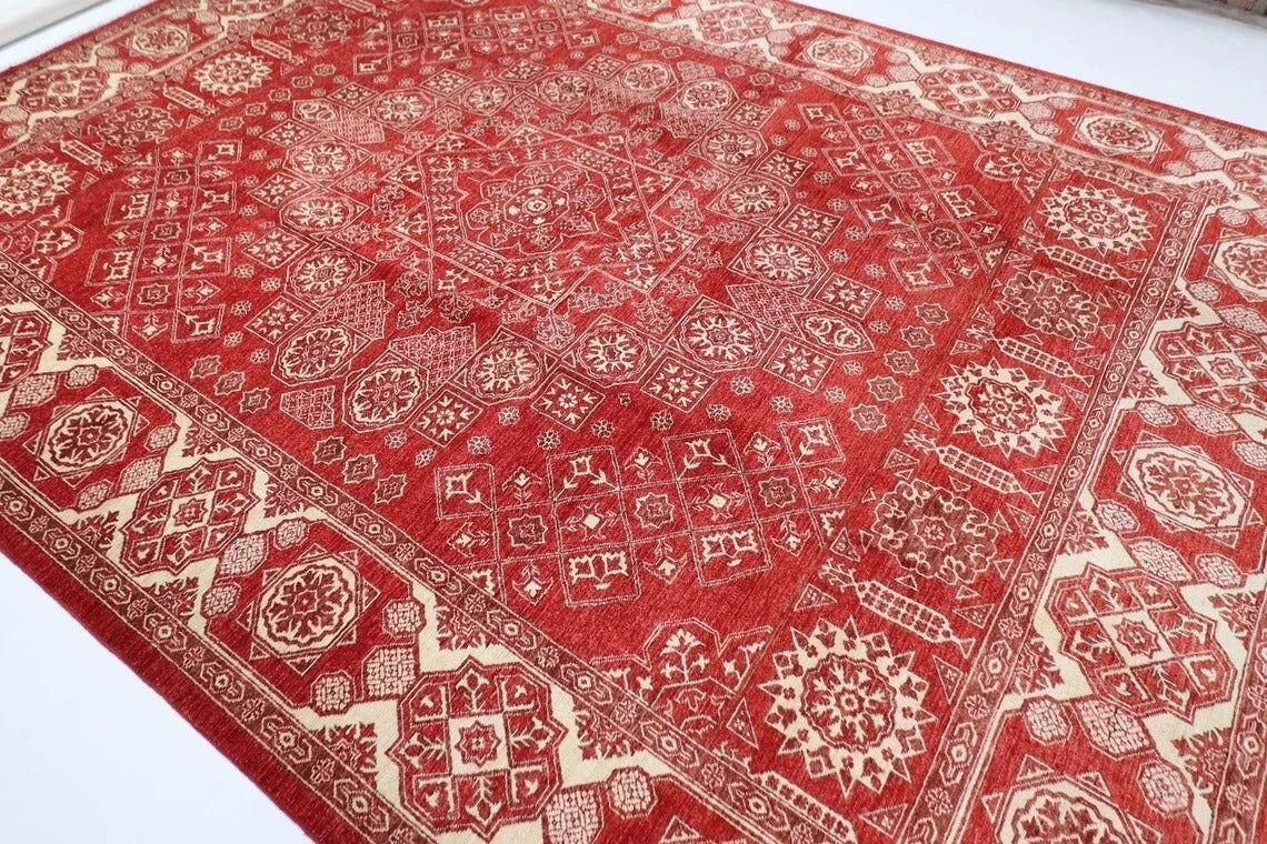 272 x 370 cm | Heriz Afghan Tribal Hand Knotted Carpet