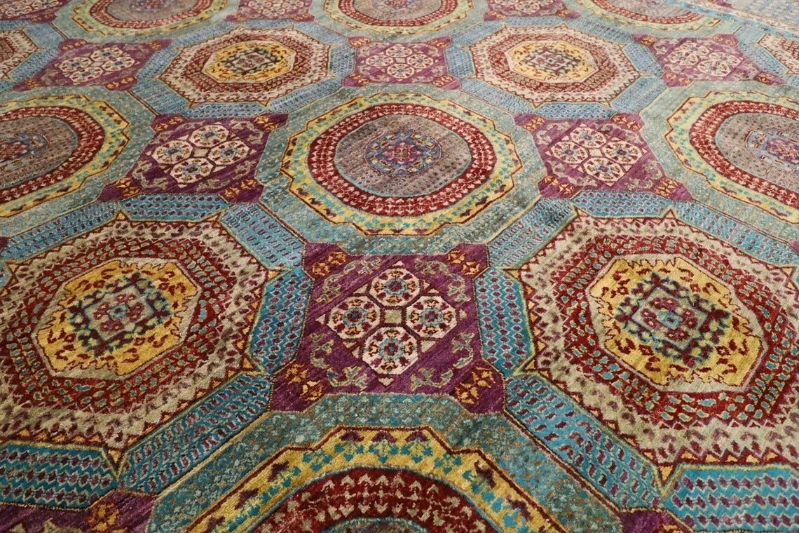 408 x 610 cm | beautiful purple Large Size Area Rug Afghan Hand Knotted carpet