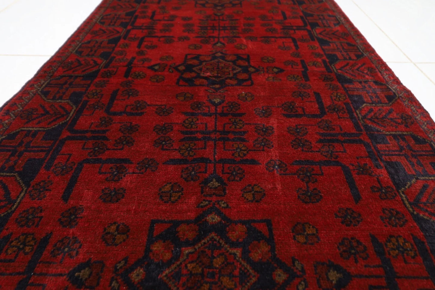 82 x 183 cm | Khal Mohammadi Afghan Tribal Hand Knotted Wool Runner