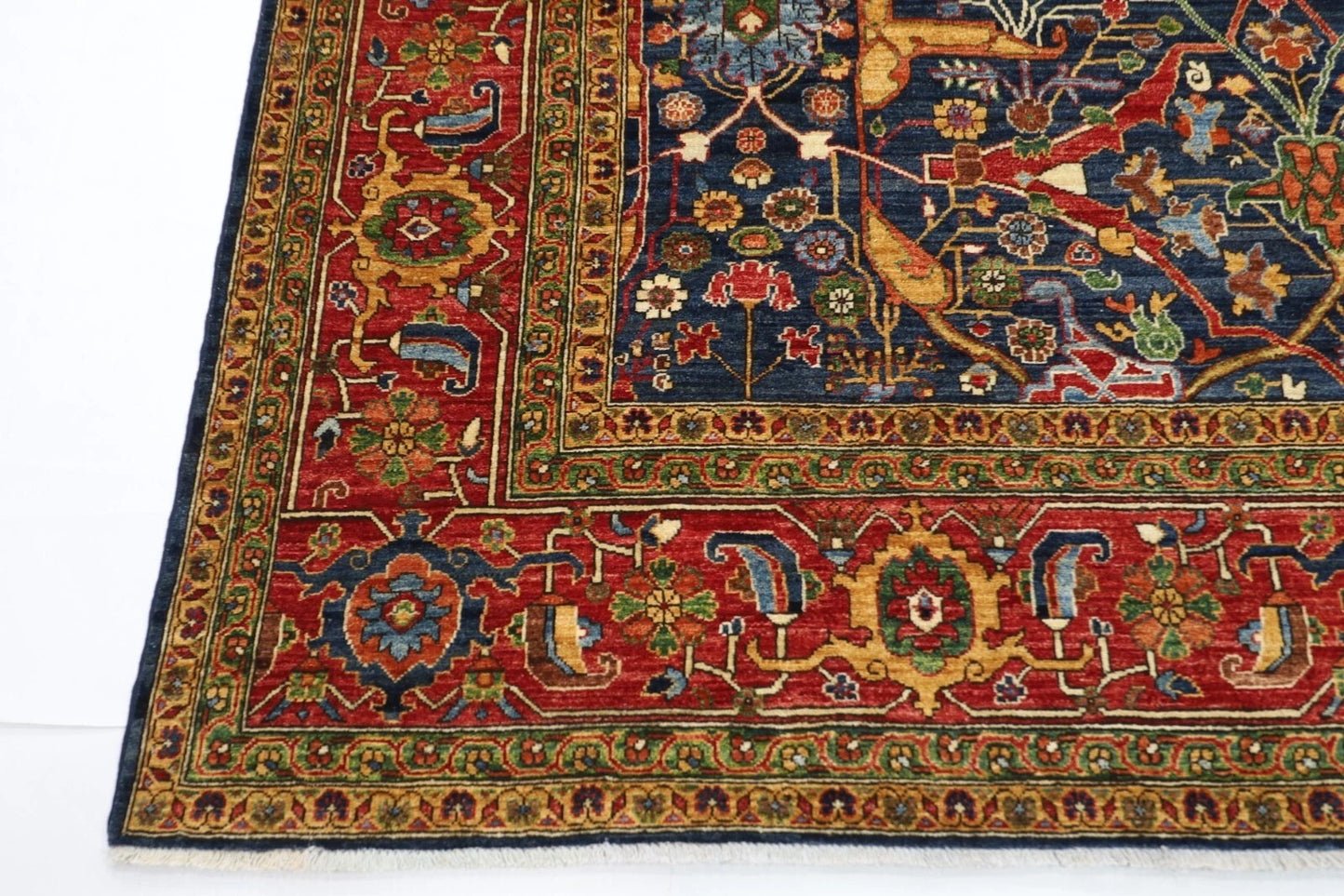270 x 361 cm | Bidjar Navy Afghan Tribal Hand Knotted Carpet