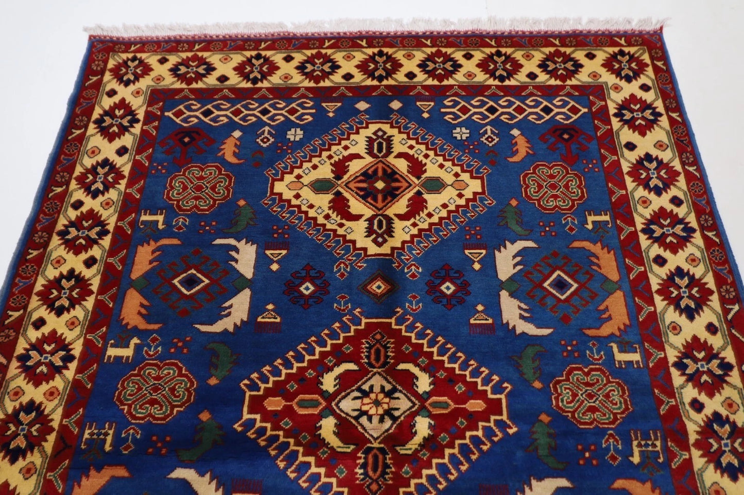 149 x 204 cm | Maranoce Afghan Tribal Hand Knotted Veg Dye Wool Carpet