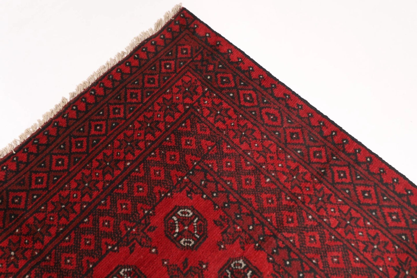 160 x 235 cm | Akja Bokhara Afghan Tribal Hand Knotted Veg Dye Wool Carpet