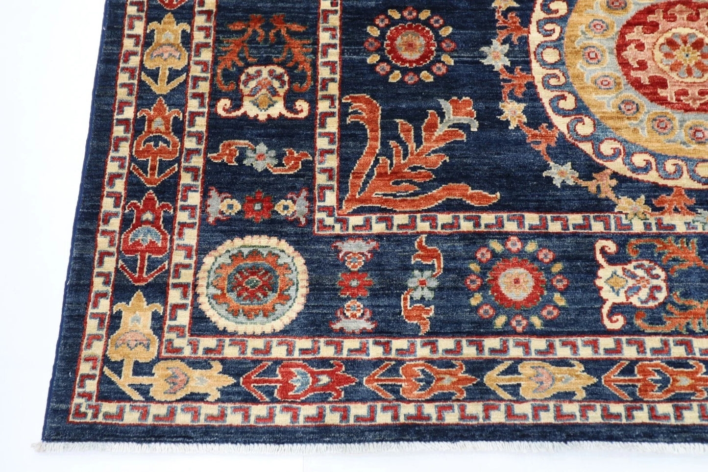 205 x 297 cm | Suzani Afghan Tribal Hand Knotted Carpet