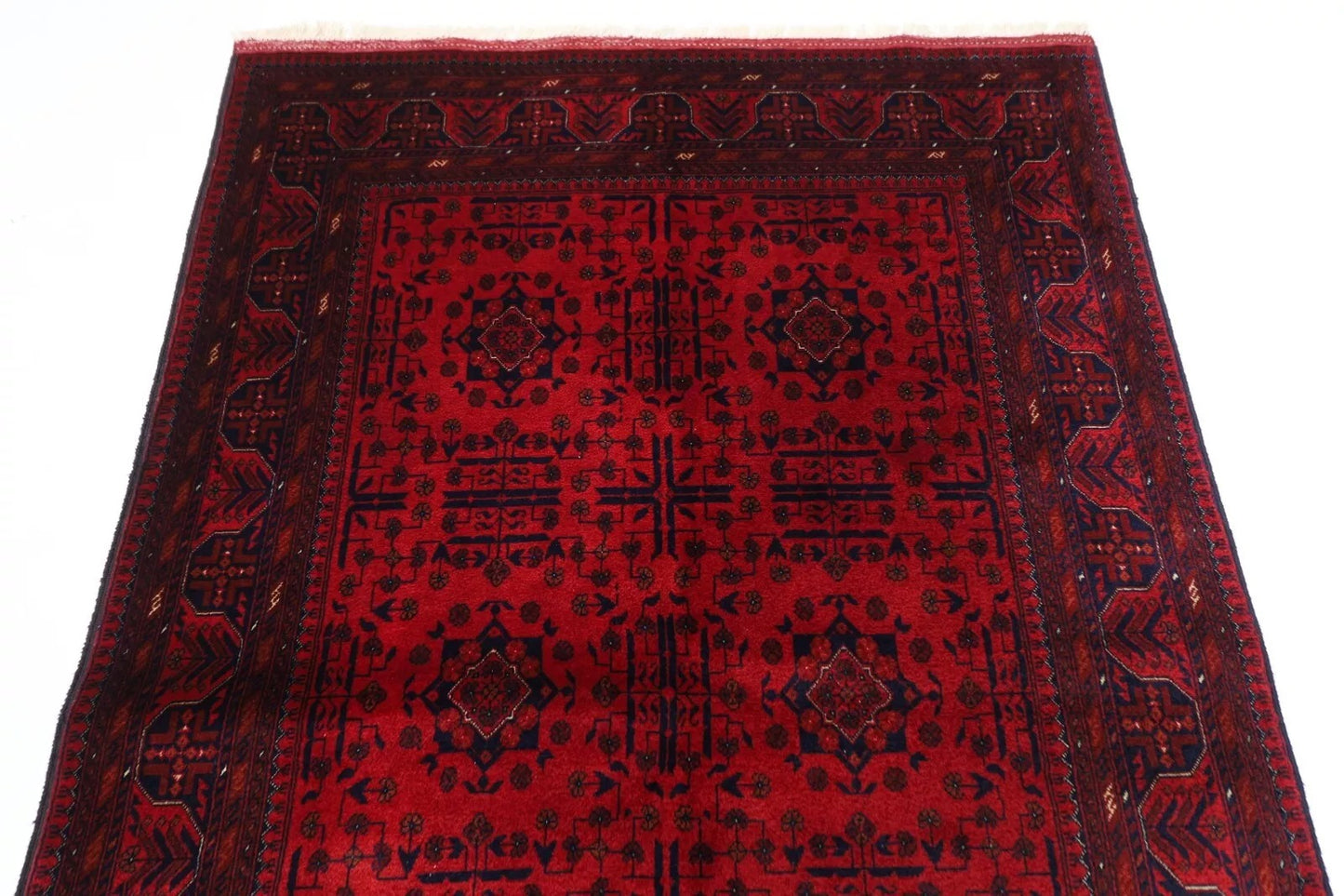 128 x 200 cm | Belgic Afghan Tribal Hand Knotted Veg Dye Wool carpet