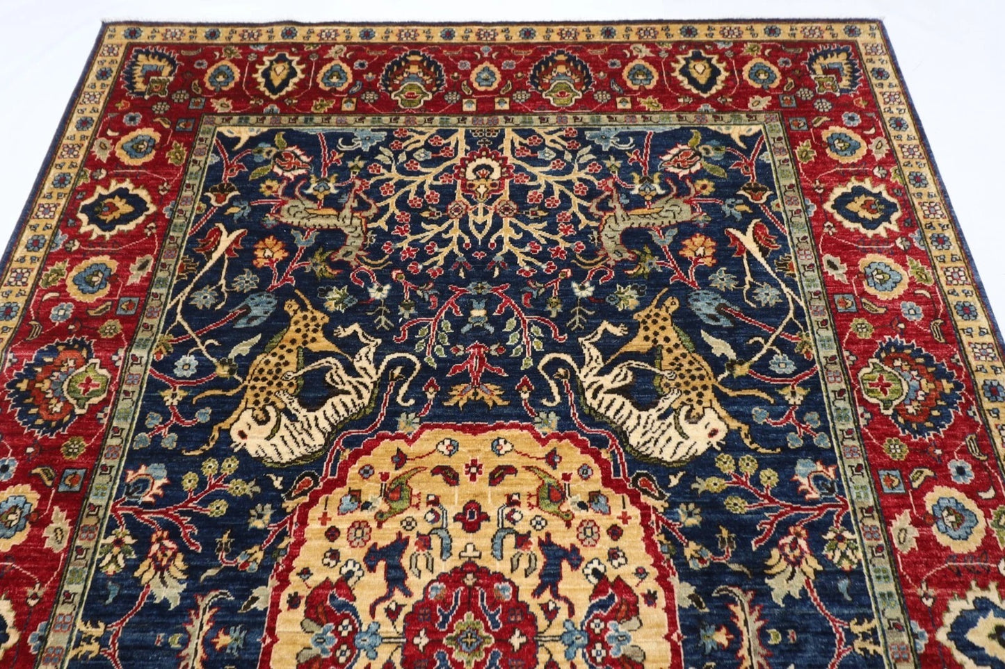 199 x 298 cm | Animal Afghan Tribal Hand Knotted Carpet