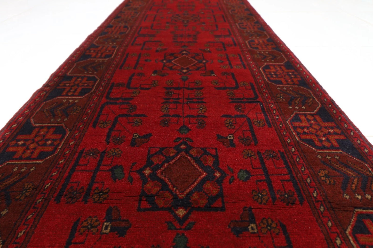 81 x 471 cm | Khal Mohammadi Afghan Tribal Hand Knotted Wool Runner