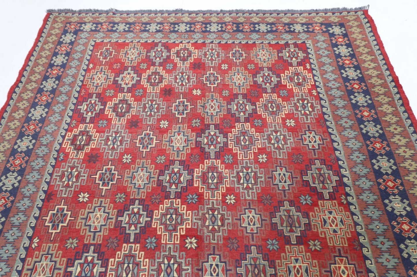204 x 279 cm | Sumak Afghan Tribal Hand Knotted Kilim