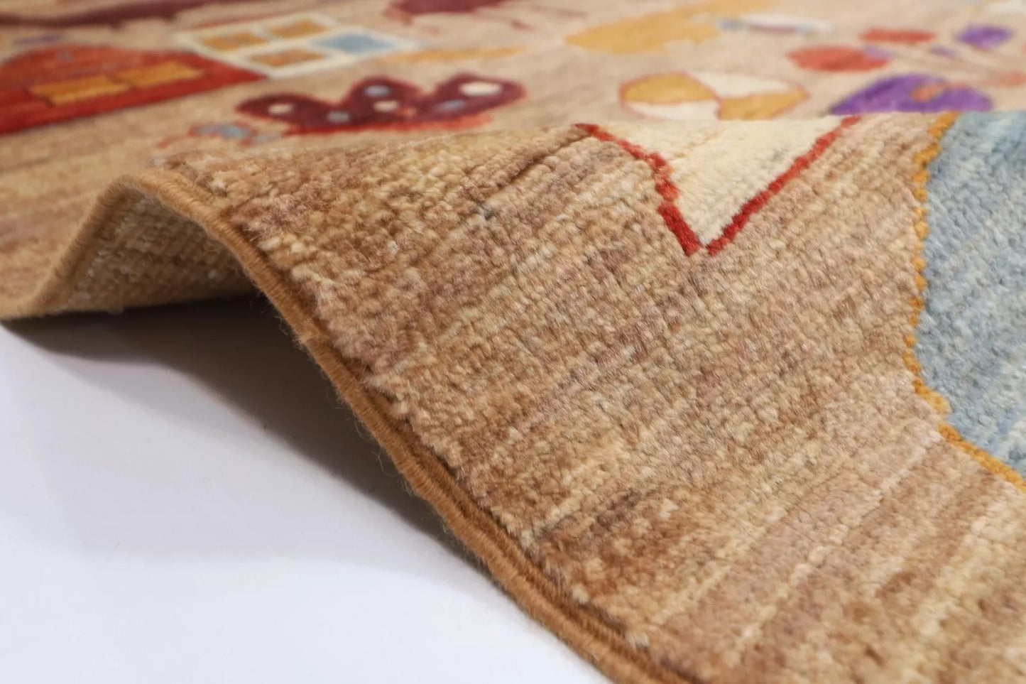 189 x 271 cm | Landscape Gabbeh Animal Afghan Tribal Hand Knotted Veg Dye Wool Carpet