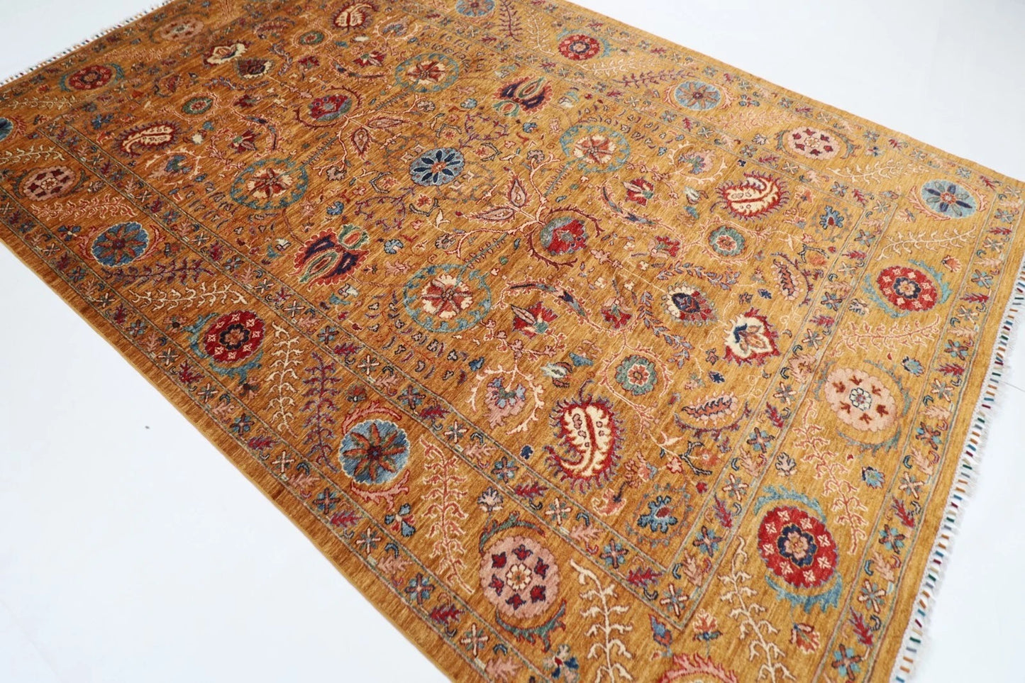 204 x 306 cm | Suzani Afghan Tribal Hand Knotted Carpet