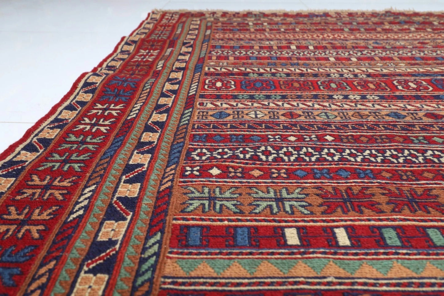 183 x 298 cm | Flat Weaved Kilim Tribal Hand Knotted Carpet