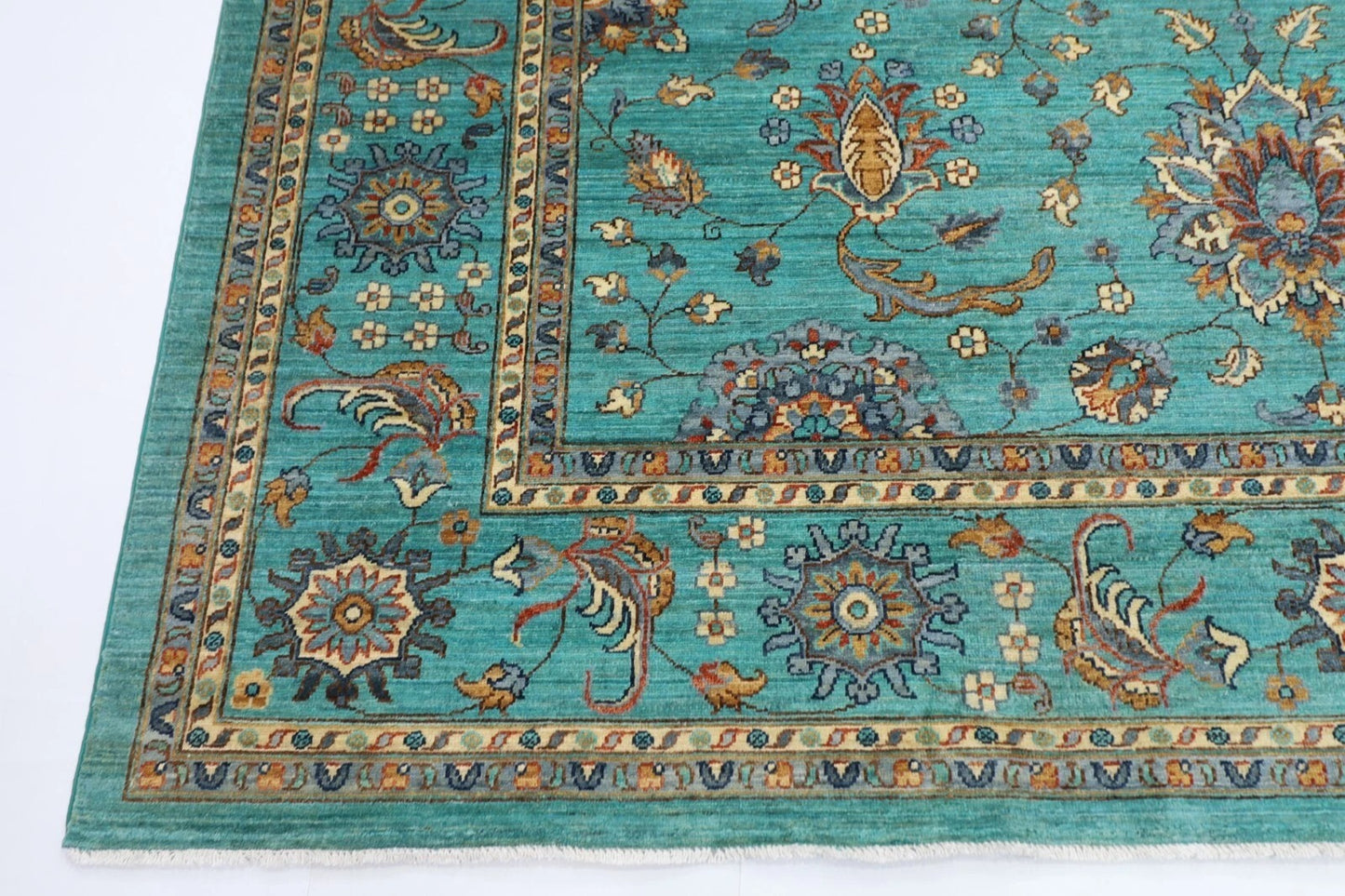277 x 360 cm | Oushak Afghan Tribal Hand Knotted Carpet