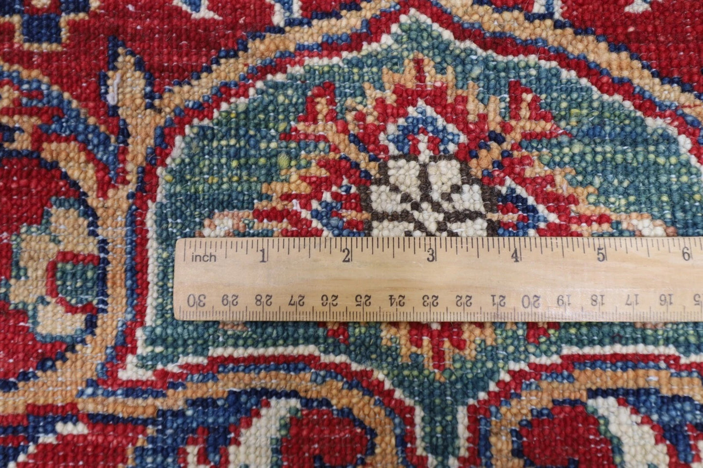 276 x 288 cm | Kazak Afghan Tribal Hand Knotted Wool Round Carpet