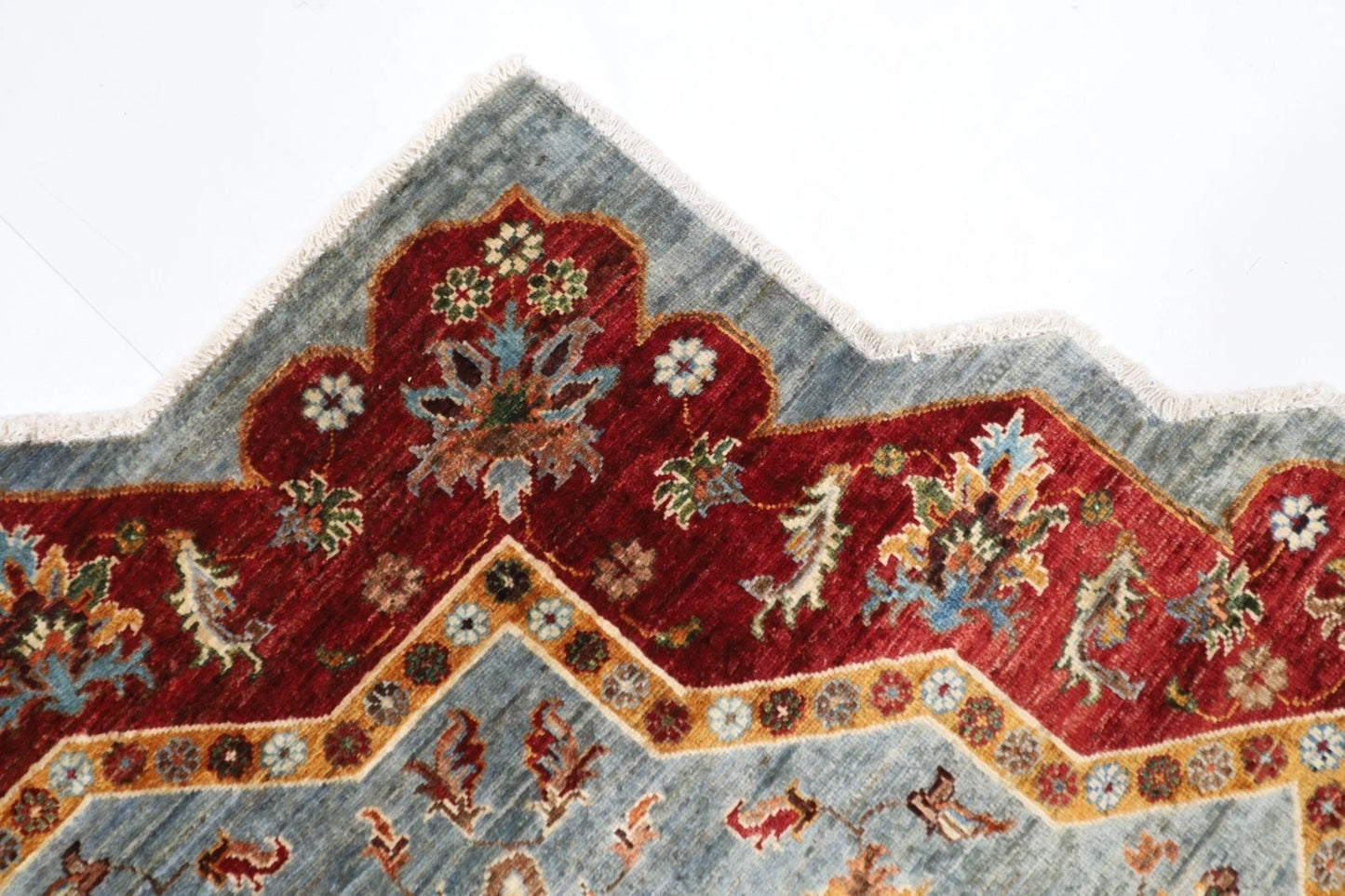 205 x 200 cm | Oriental Afghan Tribal Hand Knotted Wool Round Carpet