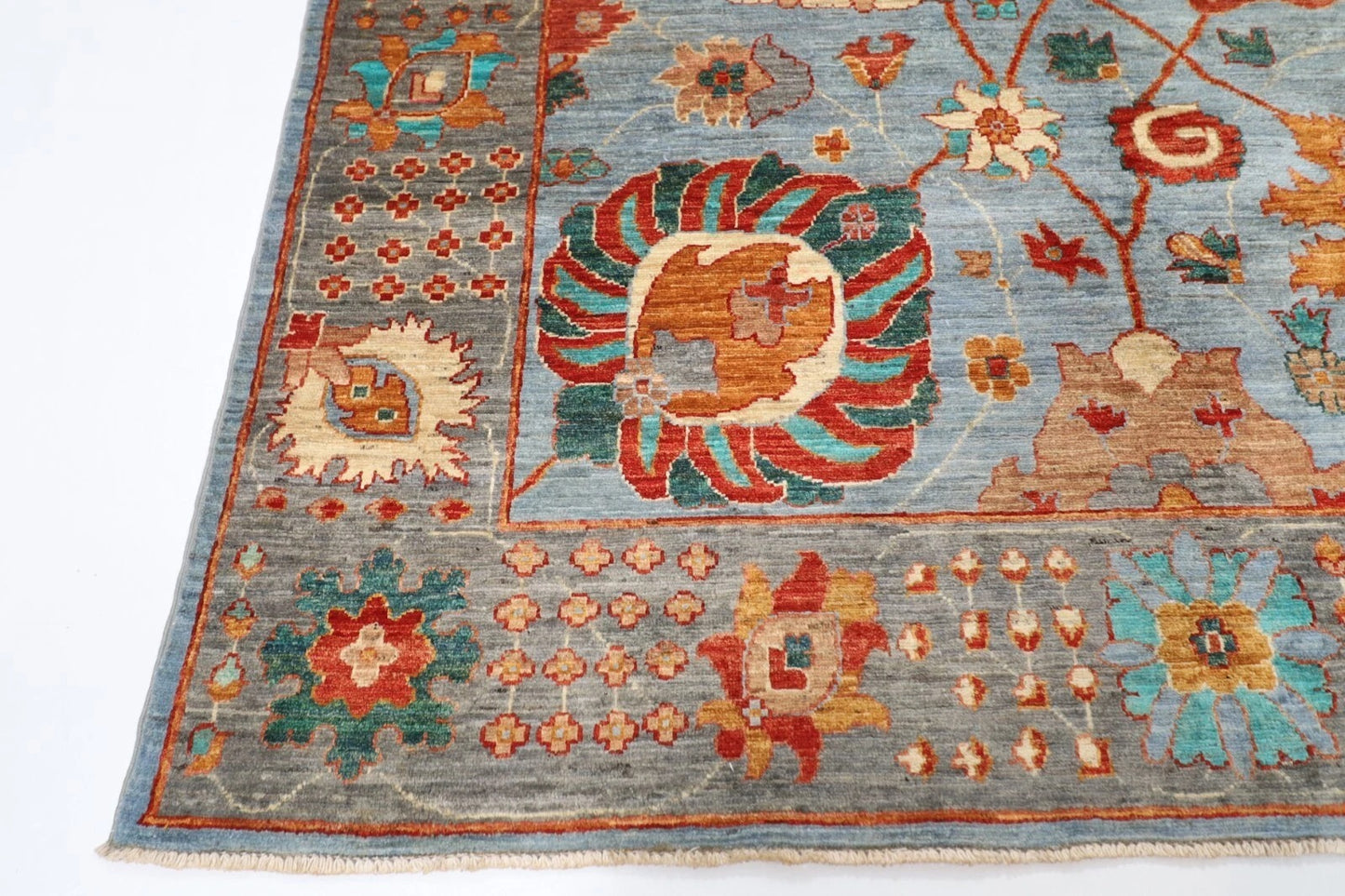 183 x 269 cm | Bidjar Gray Afghan Tribal Hand Knotted Veg Dye Wool carpet